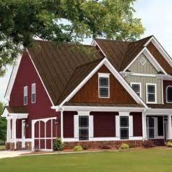 brown house red roof metal|gray houses with brown roofs.